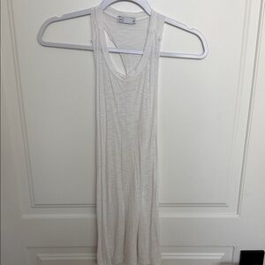 Womens White twisted Racerback Tank Top
